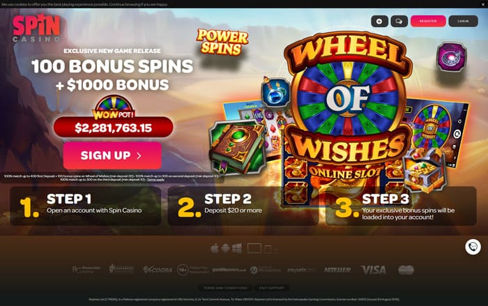 Jackpot Wheel Casino 100 Free Spins